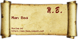 Man Bea névjegykártya